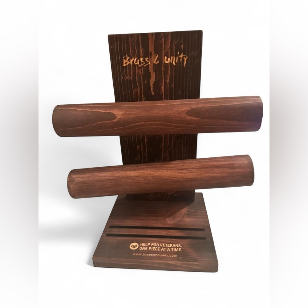 Brass and Unity wooden Jewelry Organizer Display Stand